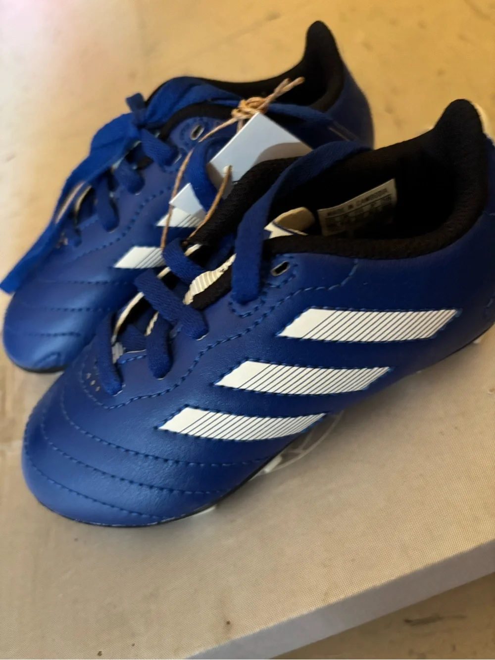adidas Kids Royal Blue Sneakers with White Stripes